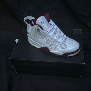 Air Jordan White and Maroon Sneakers